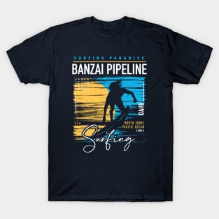 Banzai Pipeline North Shore Hawaii Surfing // Surf Hawaii // Retro Surfing T-Shirt